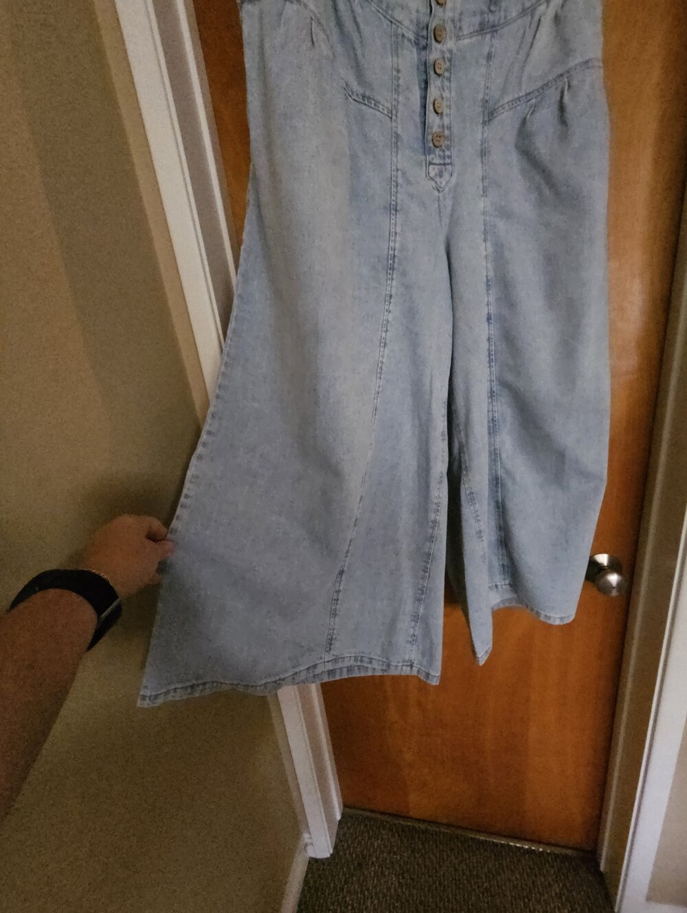 We The Free Blossom Pull-On Wide Leg Jeans - Size L - Picture 8 of 10